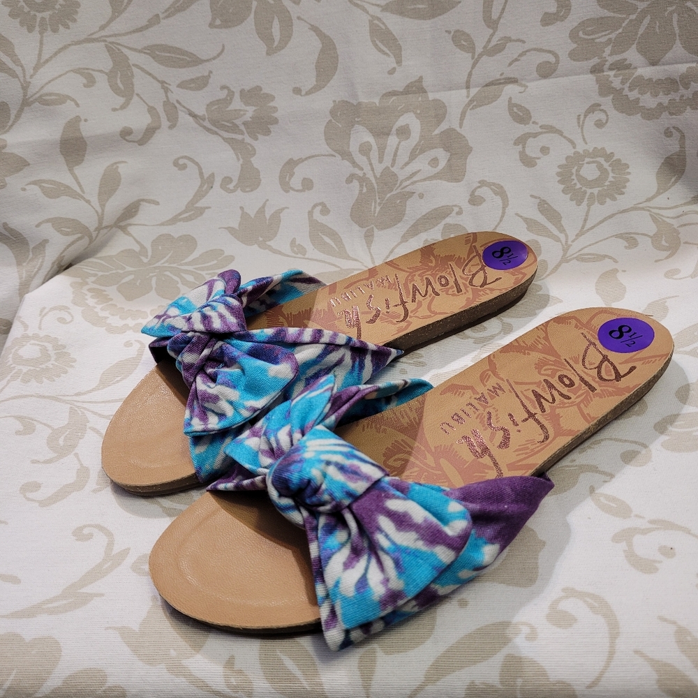 Blowfish Malibu Ginah Turq Dye Pop Slide Sandals Size 8.5 - Picture 3 of 6